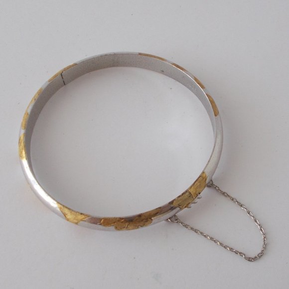 Exquisite Two-Tone .925 Sterling Silver Bracelet - Picture 4 of 7